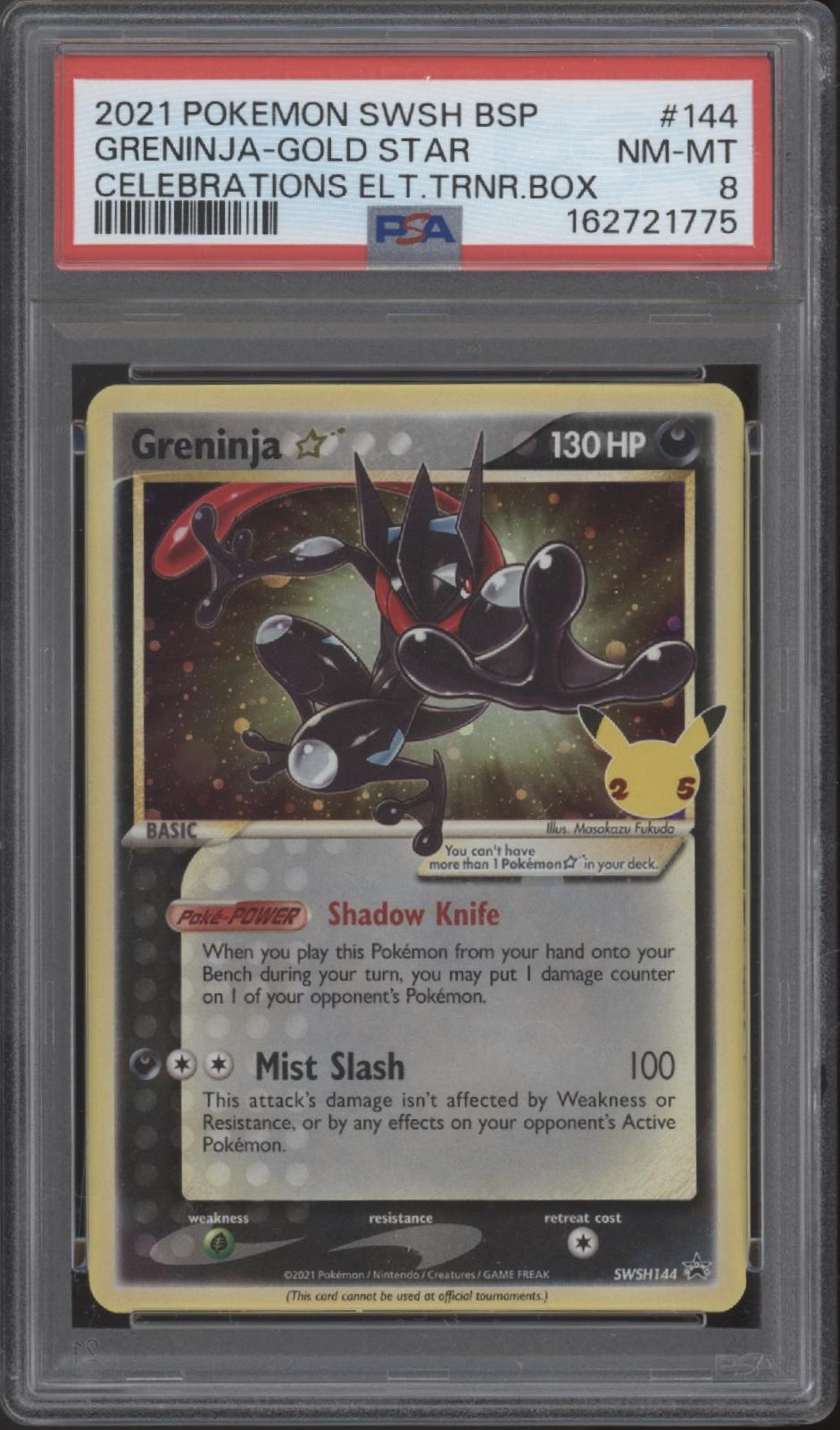 Greninja Pokemon Celebrations Elite Trainer Box Gold Star #144 PSA 8 #5