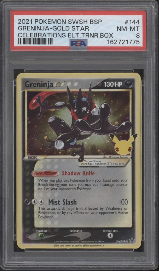 Greninja Pokemon Celebrations Elite Trainer Box Gold Star #144 PSA 8 #5