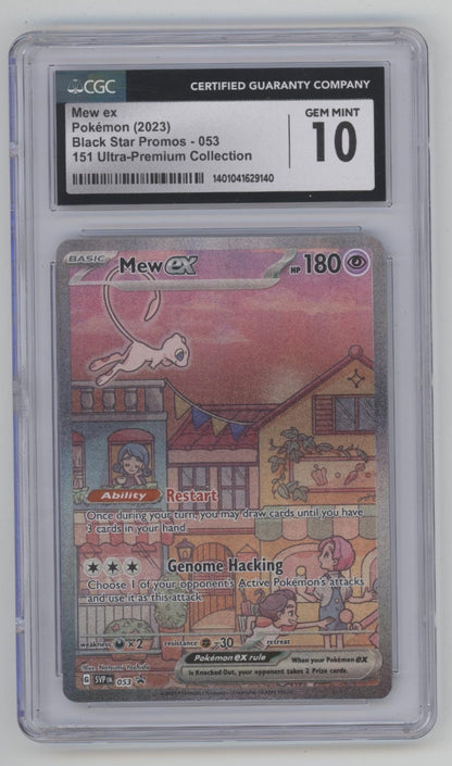 Mew ex Pokemon 151 Ultra Premium Collection Black Star Promo #053 CGC 10