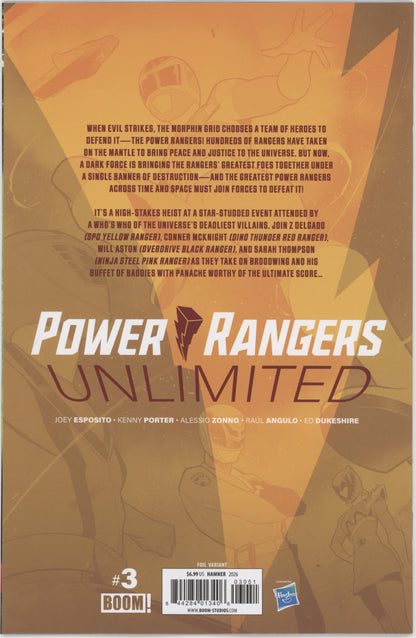 Power Rangers Unlimited #3 E 1 in 10 Variant Edition Foil Variant (Full Art, Foil, Hamner)