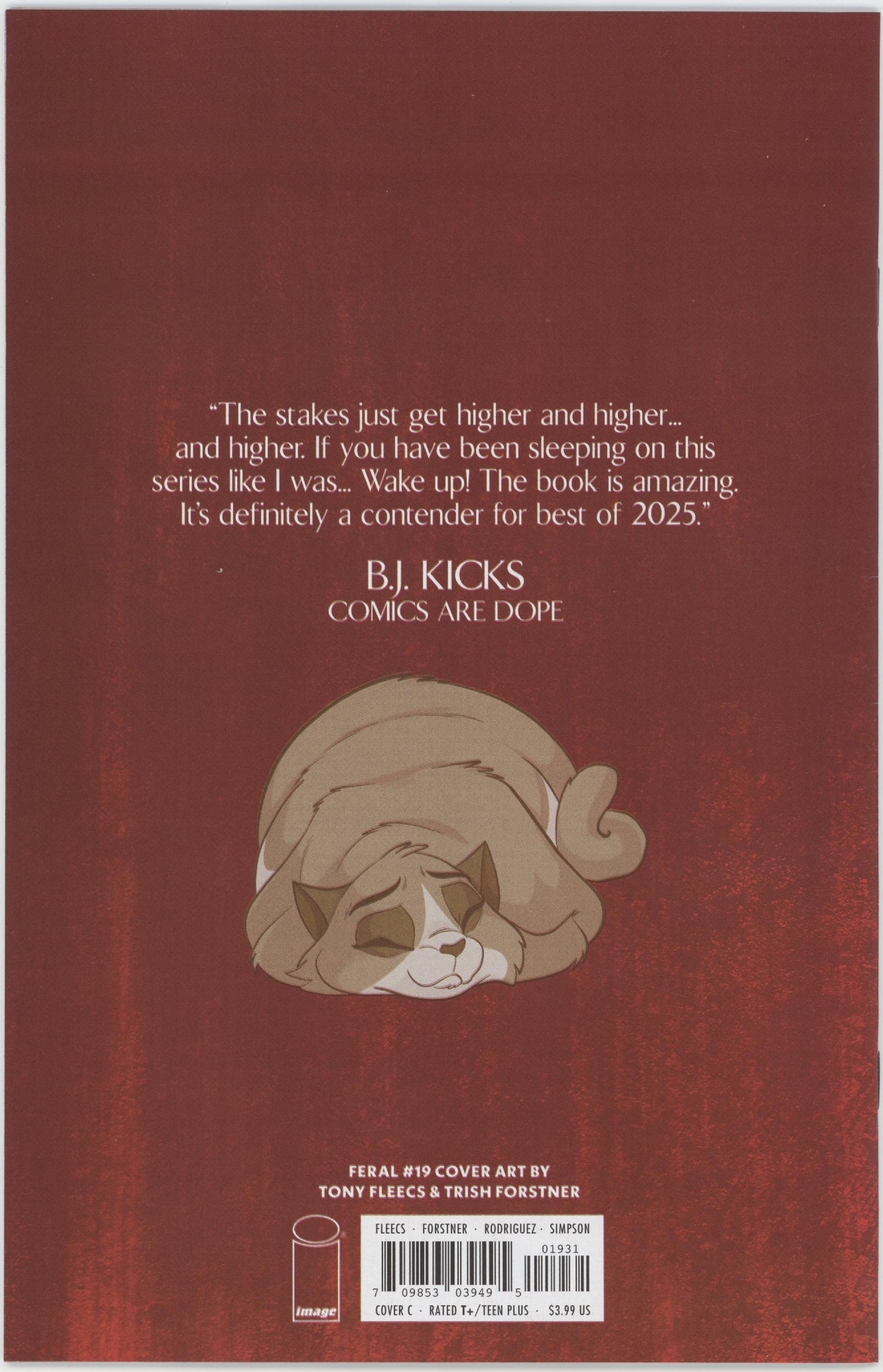 Feral #19 Cover C 1 in 10 Tony Fleecs & Trish Forstner Full Art Variant