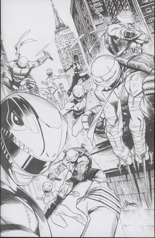 Mighty Morphin Power Rangers/Teenage Mutant Ninja Turtles III #5 E 1 in 10 Variant Edition (Full Art, Inks, Zonno)