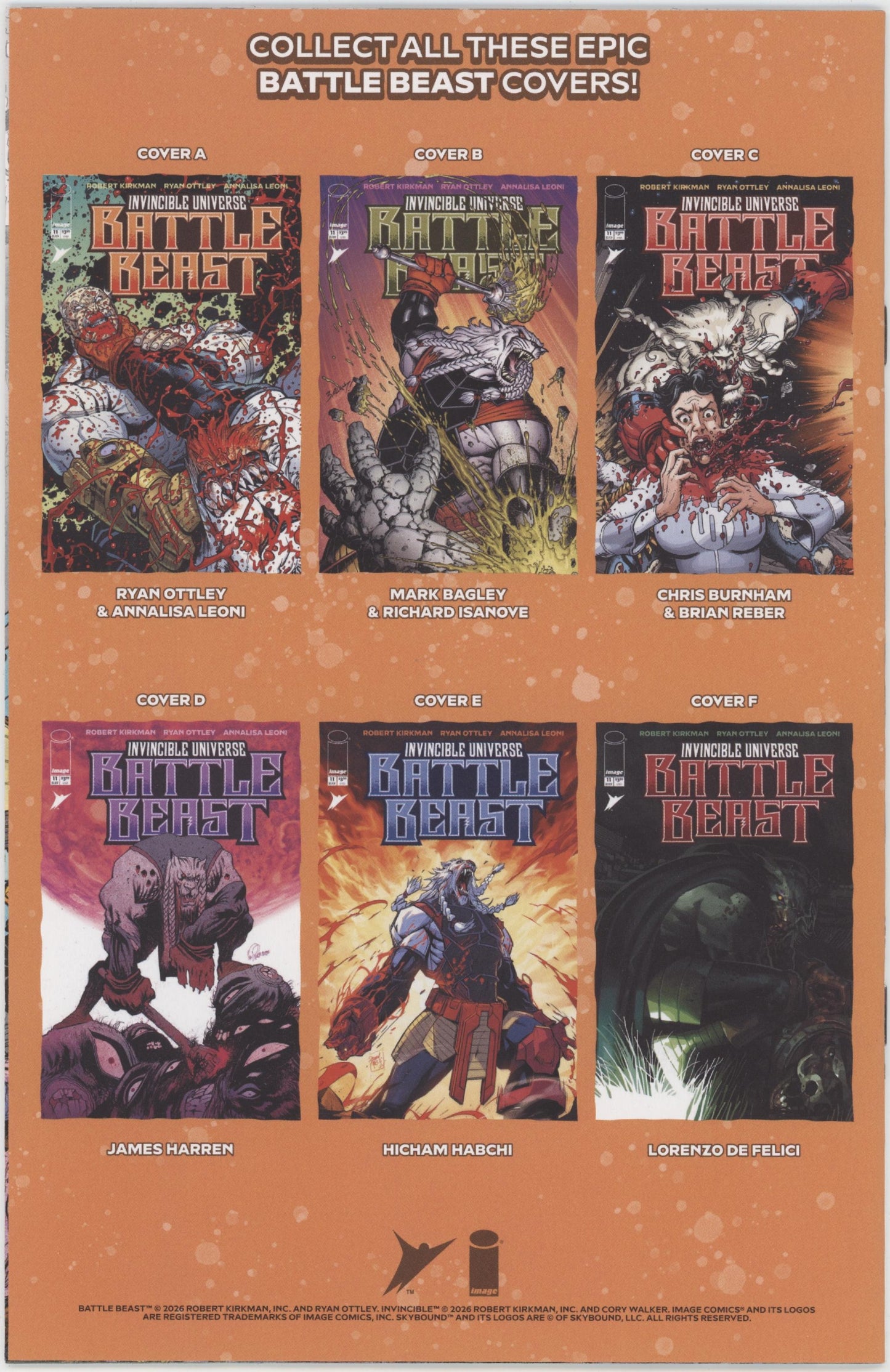 Invincible Universe Battle Beast #11 Cover C 1 in 10 Chris Burnham & Brian Reber Connecting Variant