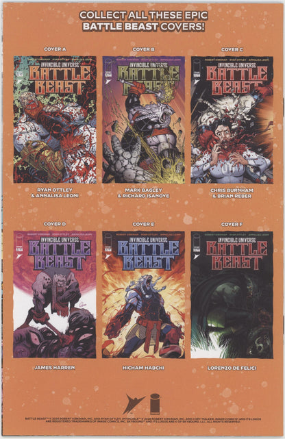 Invincible Universe Battle Beast #11 Cover C 1 in 10 Chris Burnham & Brian Reber Connecting Variant