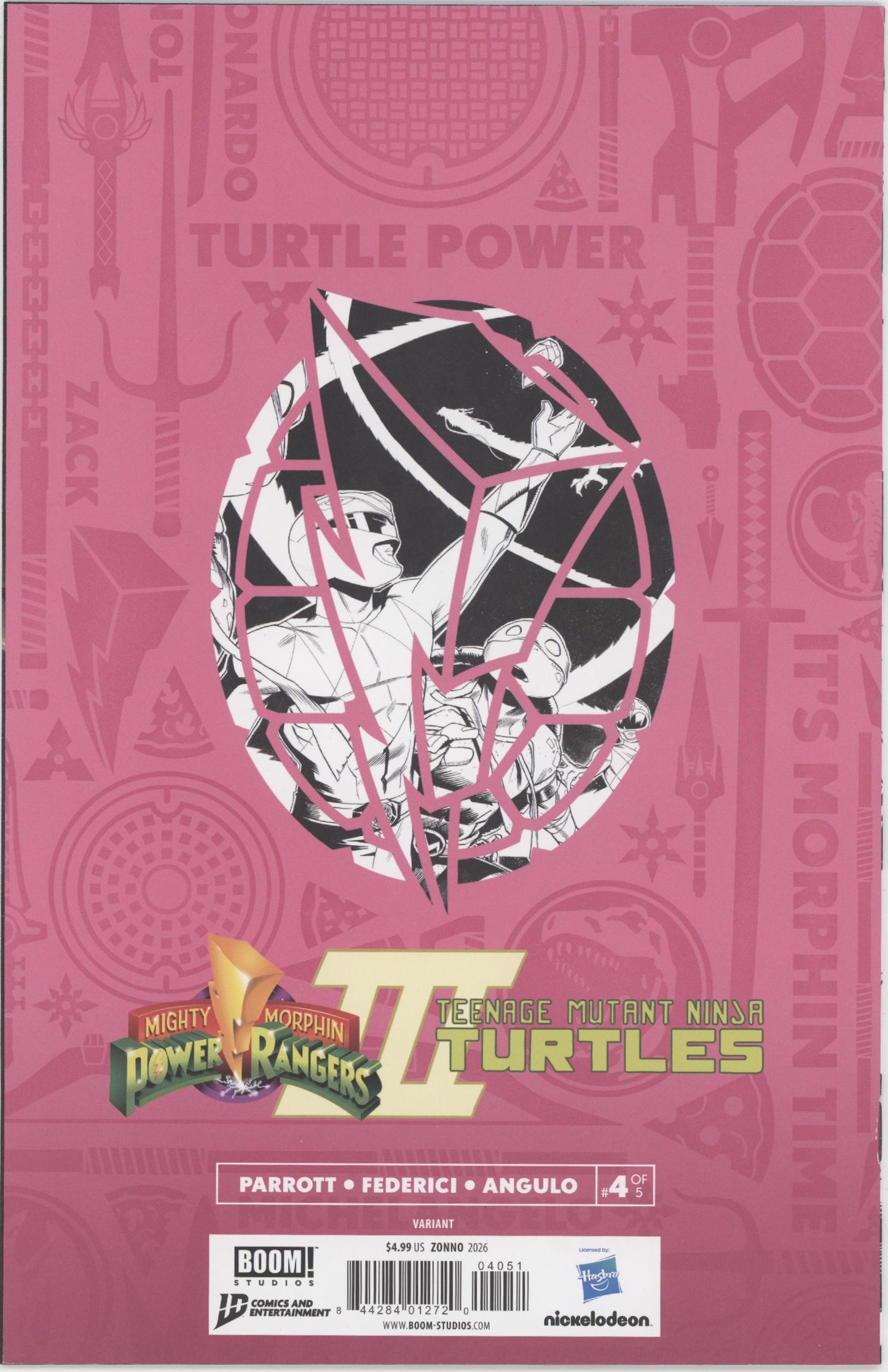 Mighty Morphin Power Rangers / Teenage Mutant Ninja Turtles III #4 E 1 in 10 Variant Edition (Full Art, Zonno)