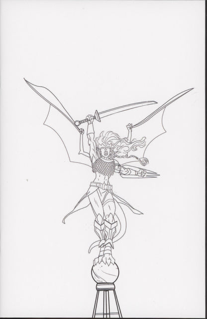 GARGOYLES DEMONA #1 CVR O INC 1:15 FRANK PAUR LINE ART VIRGIN VAR