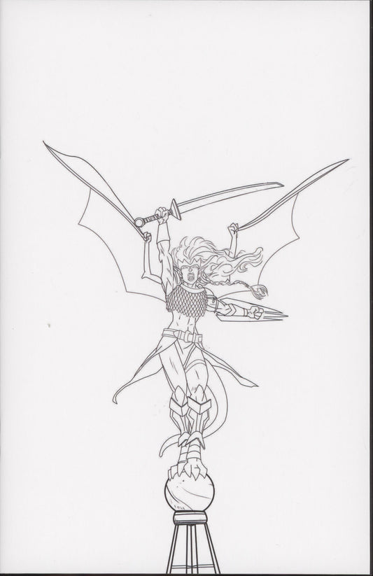 GARGOYLES DEMONA #1 CVR O INC 1:15 FRANK PAUR LINE ART VIRGIN VAR