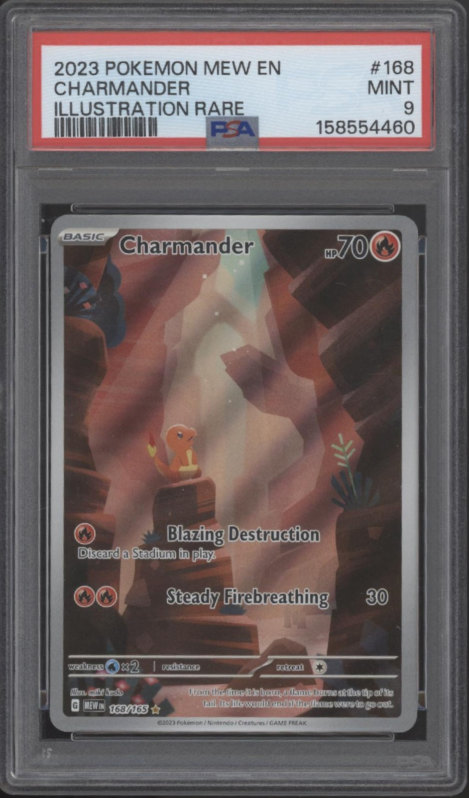 Charmander Pokemon 151 Illustration Rare #168 PSA 9 #1