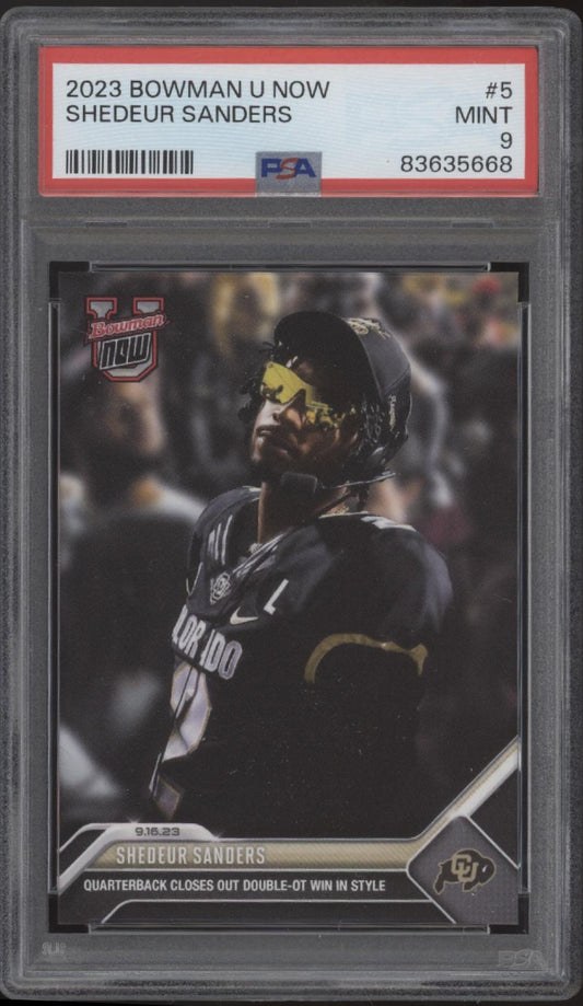 Shedeur Sanders 2023 Bowman University Now #5 PSA 10 #2