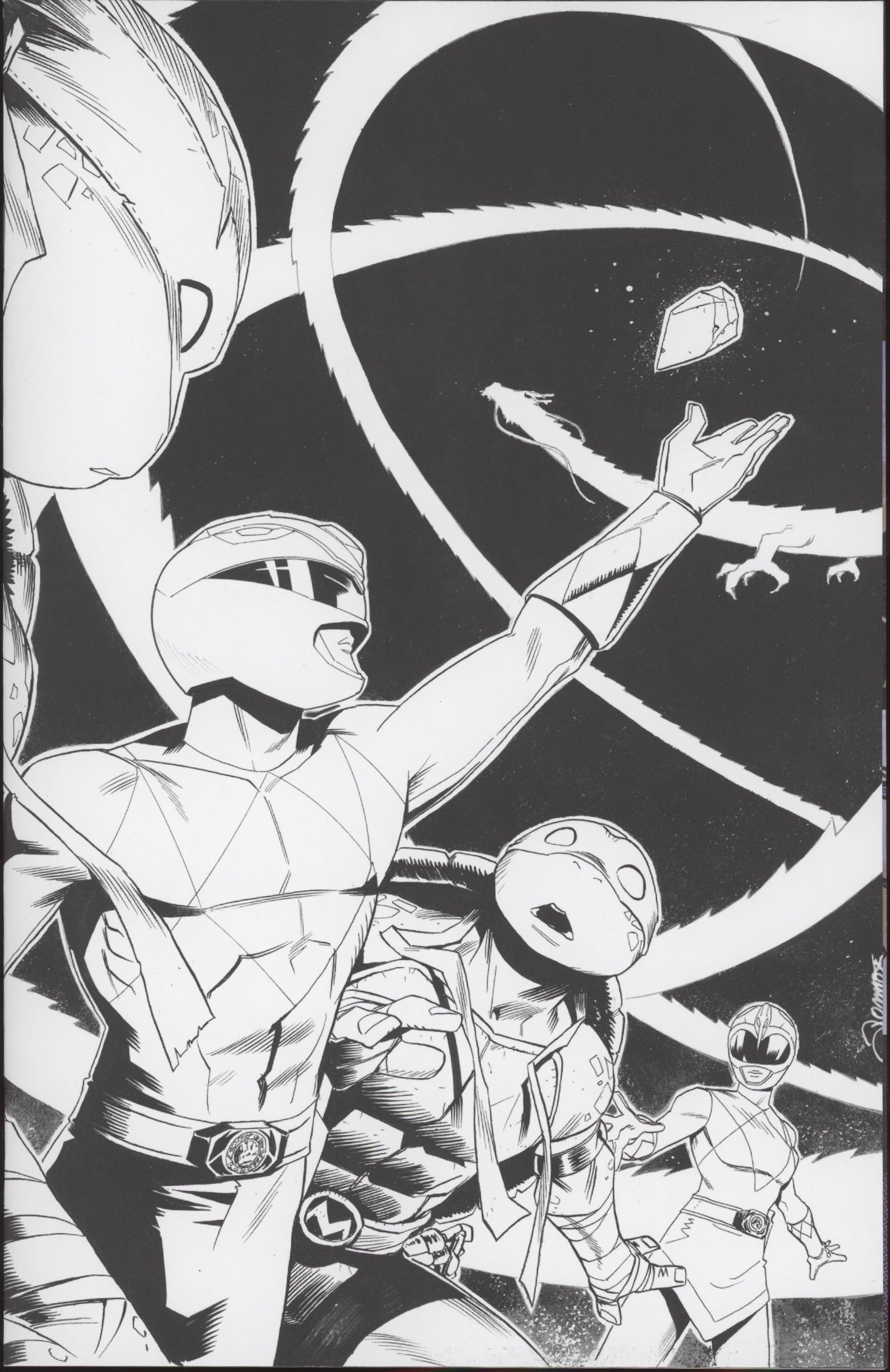 Mighty Morphin Power Rangers / Teenage Mutant Ninja Turtles III #4 E 1 in 10 Variant Edition (Full Art, Zonno)