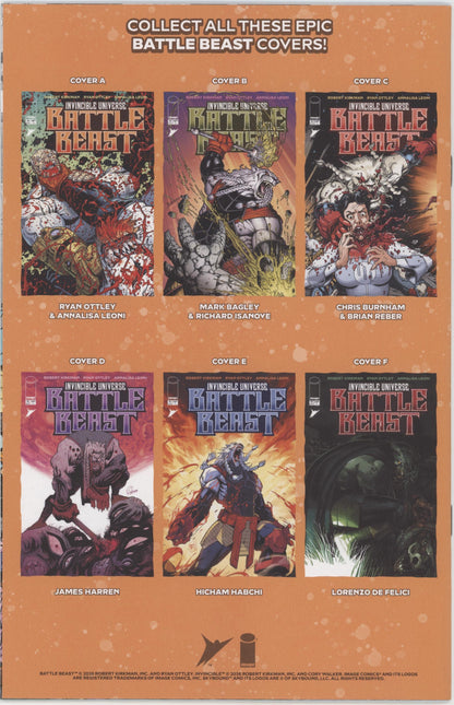 Invincible Universe Battle Beast #11 Cover D 1 in 25 James Harren Variant