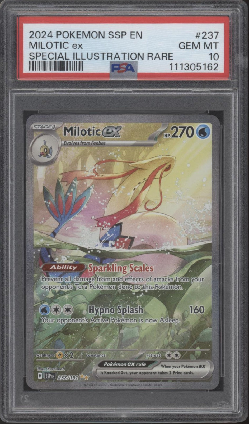Milotic ex Pokemon Surging Sparks Special Illustration Rare #237 PSA 10