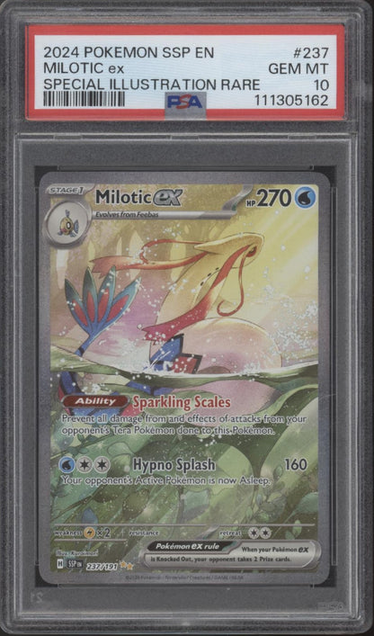 Milotic ex Pokemon Surging Sparks Special Illustration Rare #237 PSA 10