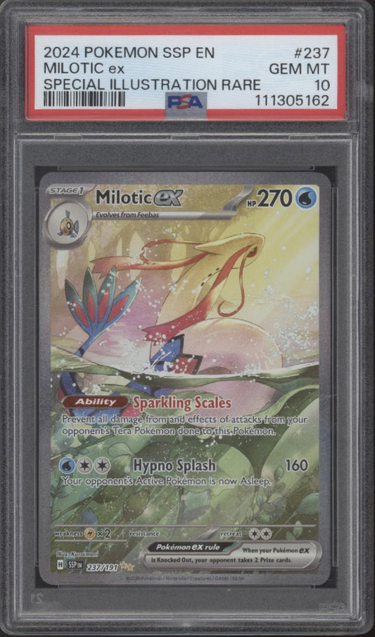 Milotic ex Pokemon Surging Sparks Special Illustration Rare #237 PSA 10
