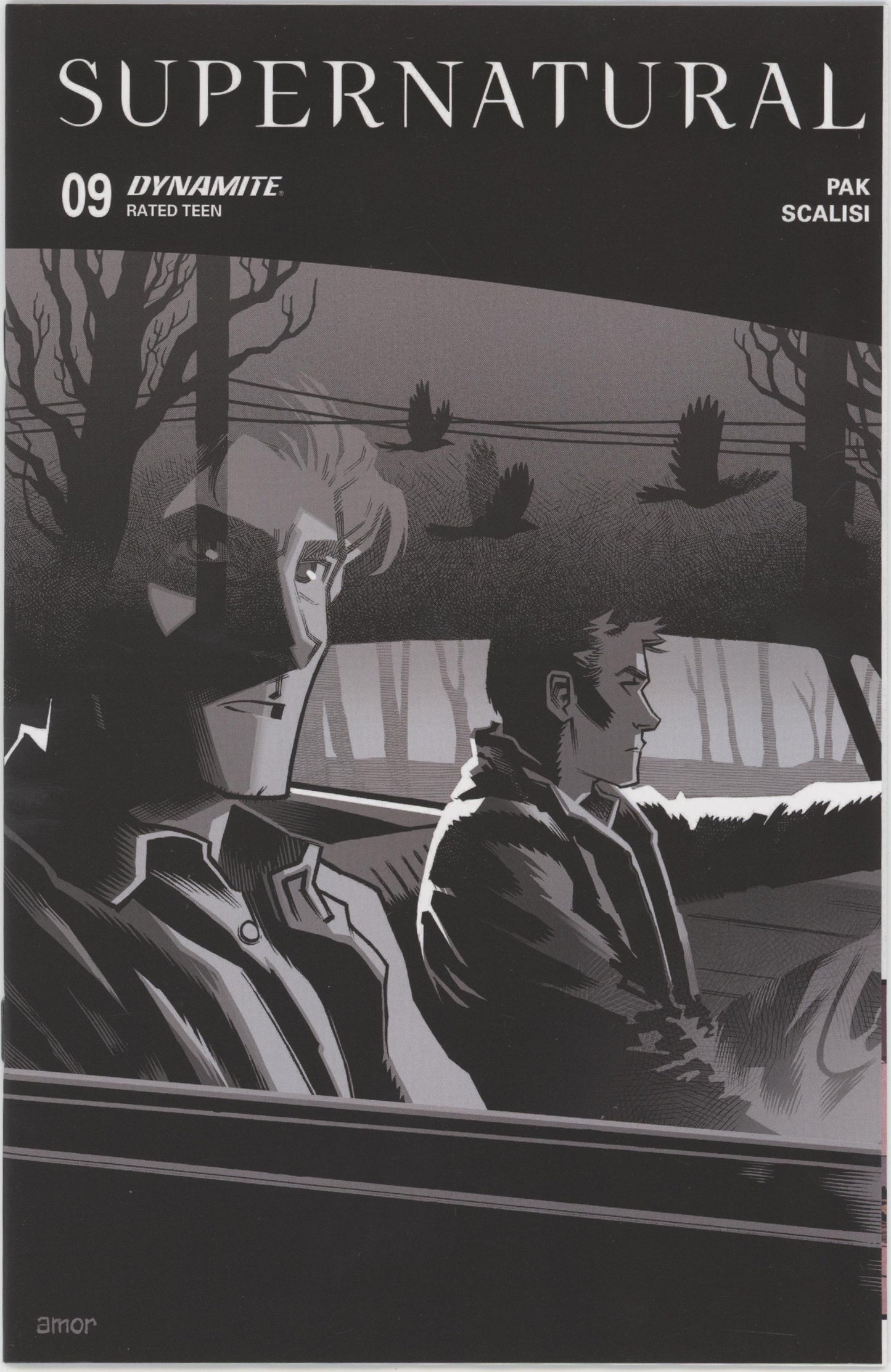 Supernatural #9 Cover H 1 in 10 John Amor Line Art Variant
