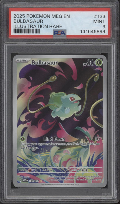 Bulbasaur Pokemon Mega Evolution Illustration Rare #133 PSA 9