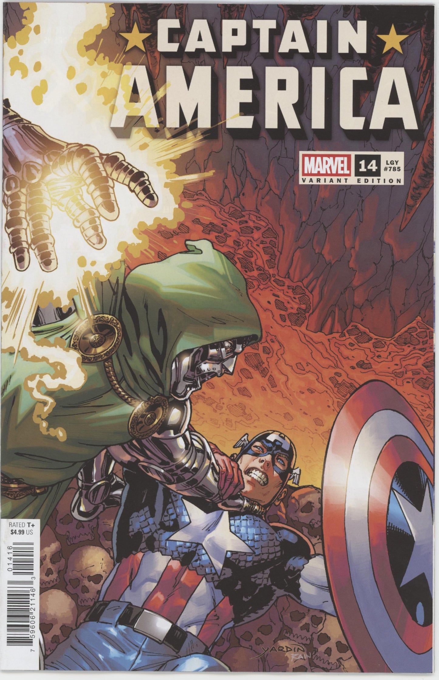 Captain America #14F David Yardin Variant [Arm]