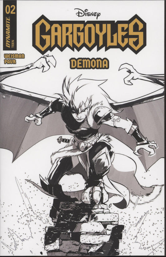 GARGOYLES DEMONA #2 CVR L INC 1:7 SEBASTIAN PIRIZ LINE ART FOC BONUS VAR