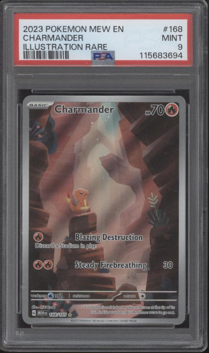 Charmander Pokemon 151 Illustration Rare #168 PSA 9 #2