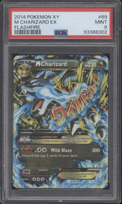 M Charizard ex Pokemon Flashfire #69 PSA 9