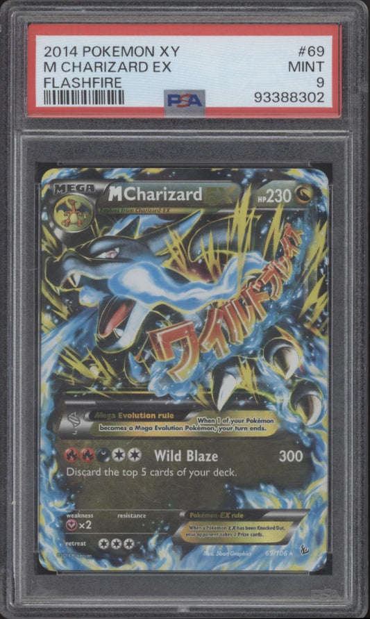 M Charizard ex Pokemon Flashfire #69 PSA 9