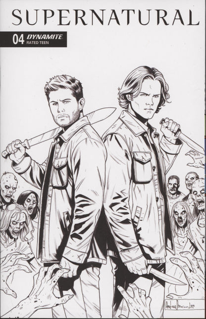 Supernatural #4 Cover F 1 in 10 Andrea Broccardo Line Art Variant
