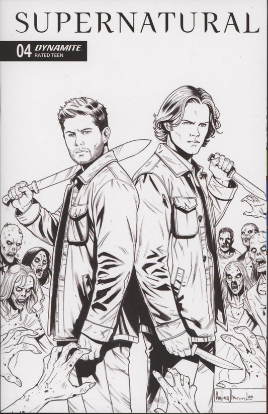 Supernatural #4 Cover F 1 in 10 Andrea Broccardo Line Art Variant