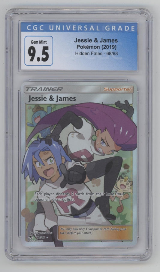 Jessie & James Pokemon Hidden Fates #68 CGC 9.5