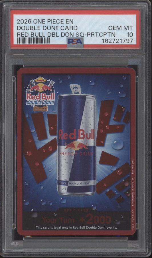 Double Don!! Card One Piece Card Game Red Bull Double Don Participation PSA 10