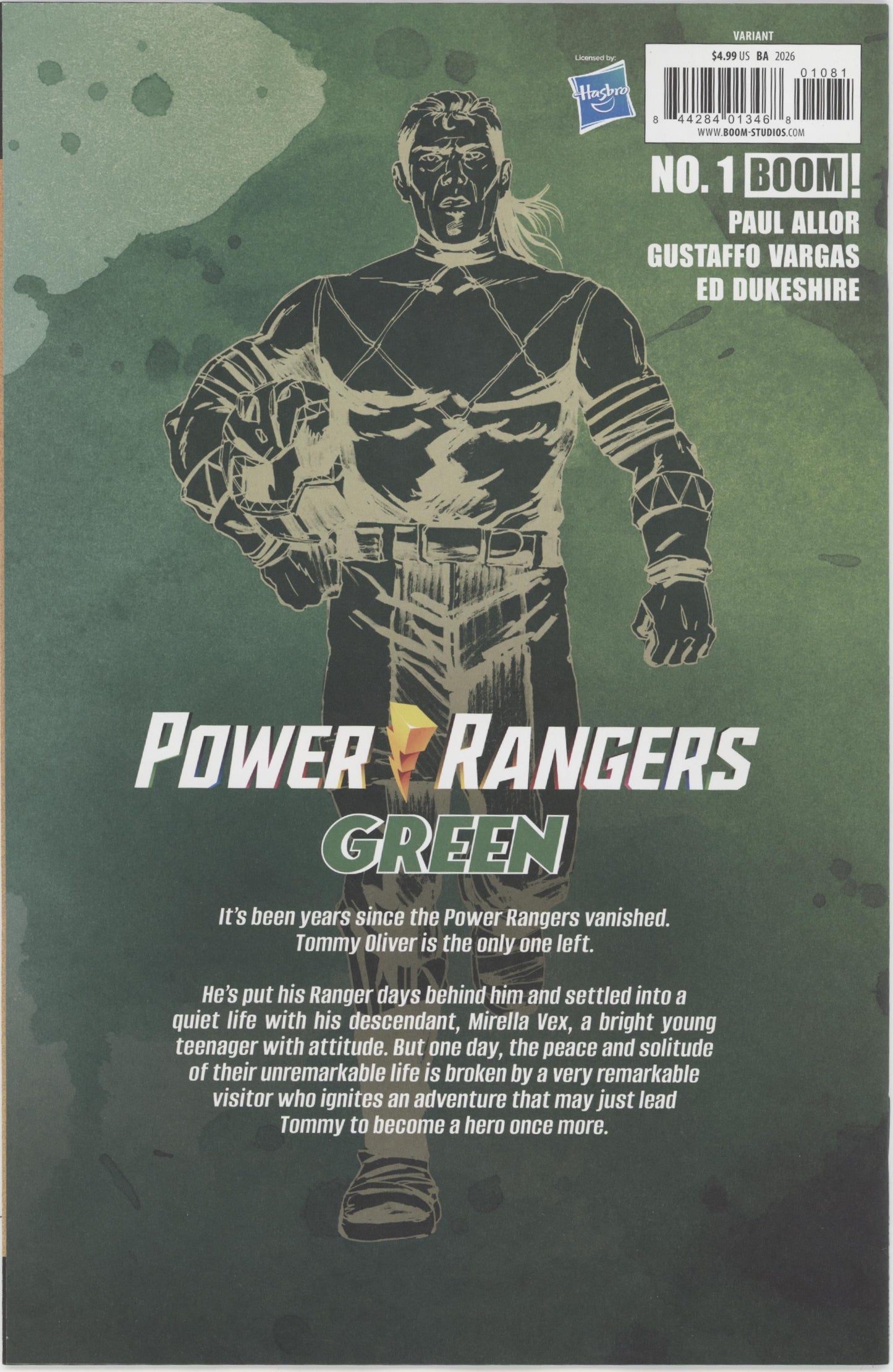 Power Rangers Green #1 H 1:20 Variant Edition Variant (Full Art, Ba)