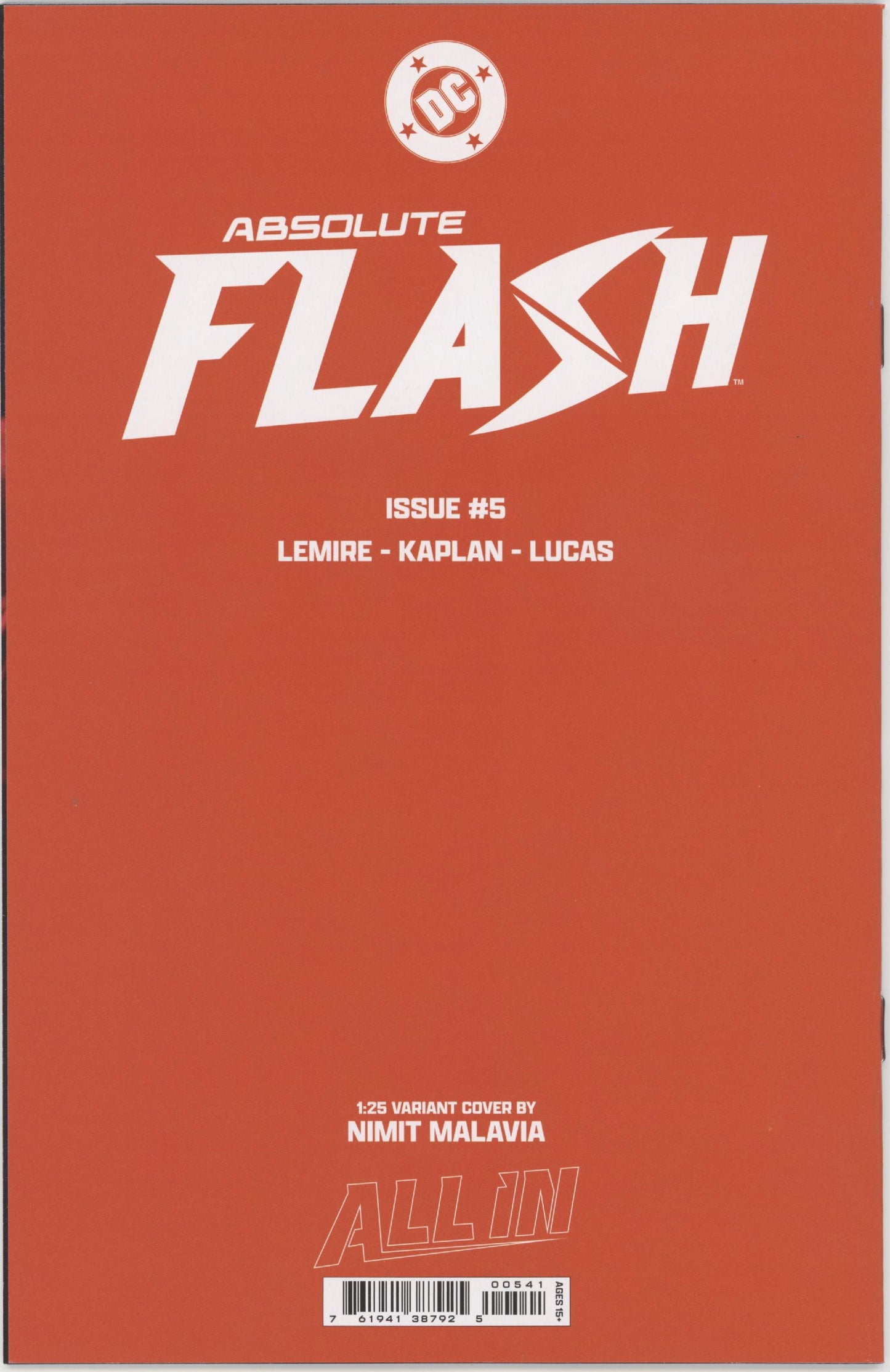 ABSOLUTE FLASH #5 CVR D INC 1:25 NIMIT MALAVIA VIRGIN CARD STOCK VAR