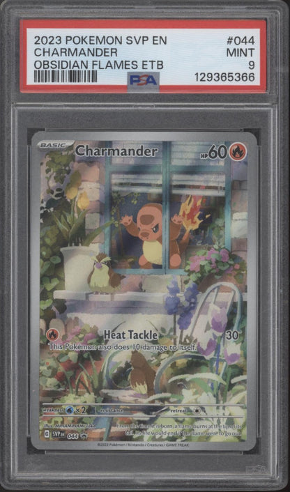 Charmander Pokemon Obsidian Flames Elite Trainer Box #044 PSA 9