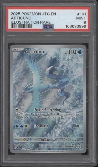 Articuno Pokemon Journey Together Illustration Rare #161 PSA 9