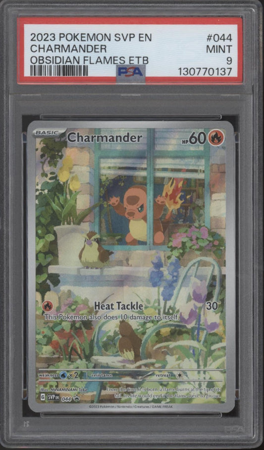Charmander Pokemon Obsidian Flames Elite Trainer Box #044 PSA 9