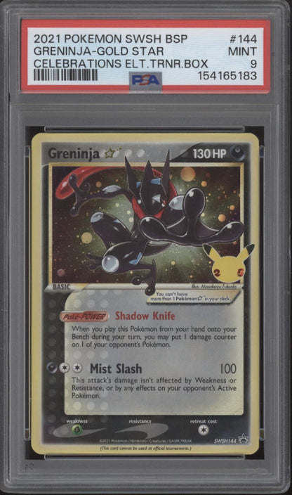 Greninja Pokemon Celebrations Elite Trainer Box Gold Star #144 PSA 9 #2