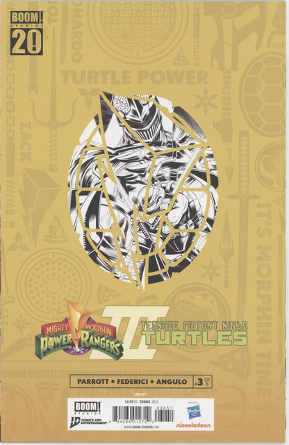 Mighty Morphin Power Rangers/Teenage Mutant Ninja Turtles III #3 E 1 in 10 Variant Edition (Full Art, Zonno)