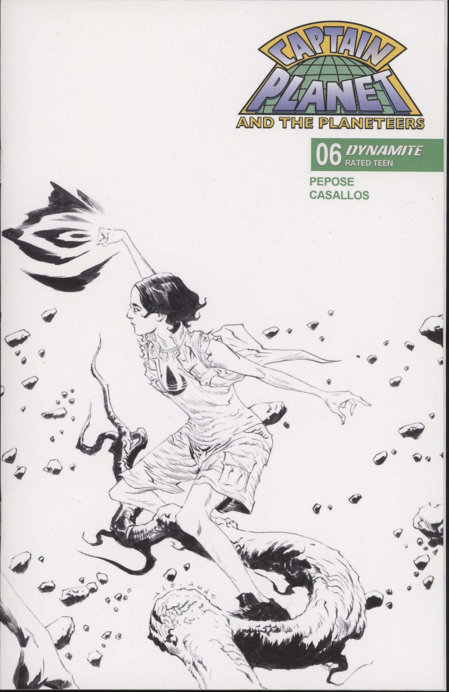 Captain Planet #6 Cover G 1 in 10 Jae Lee Line Art Variant