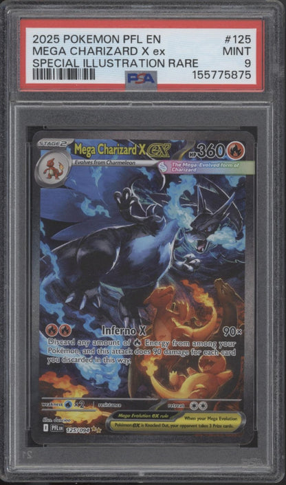 Mega Charizard X ex Pokemon Phantasmal Flames Special Illustration Rare PSA 9 #3