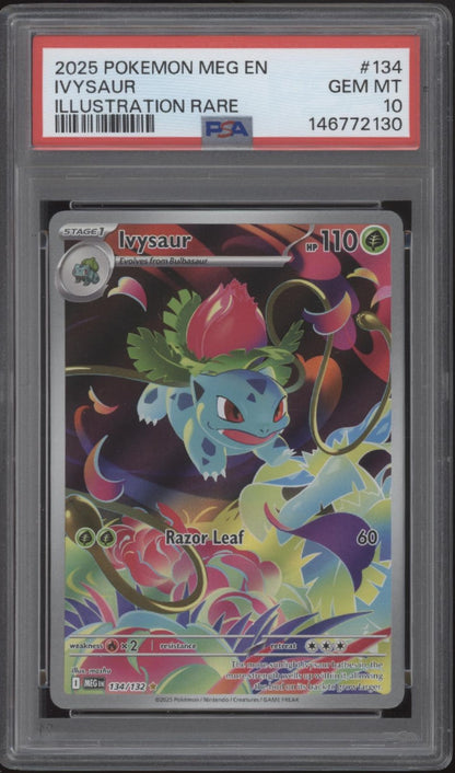Bulbasaur Ivysaur Mega Venusaur ex Pokemon Mega Evolution Sequential Set PSA 10
