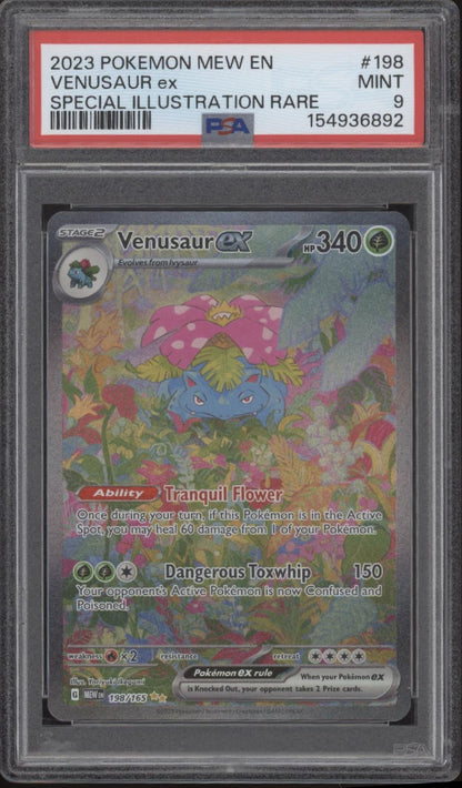 Venusaur ex Pokemon 151 Special Illustration Rare #198 PSA 9