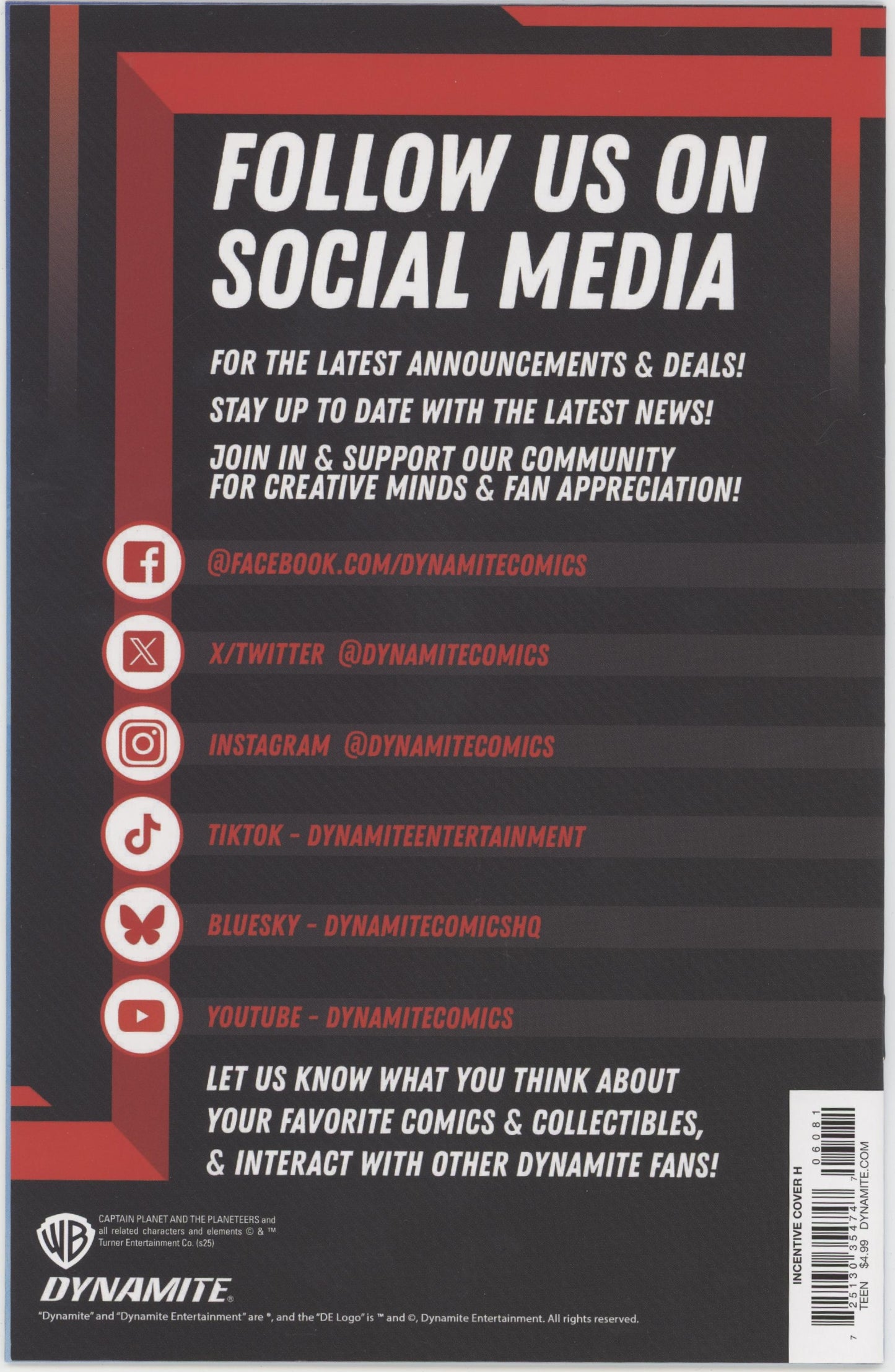 Captain Planet #6 Cover H 1 in 10 Ben Oliver Full Art Variant