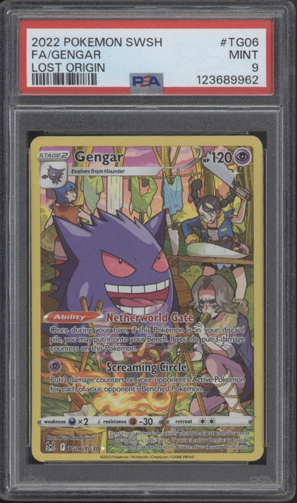 Gengar Pokemon Lost Origin Full Art #TG06 PSA 9
