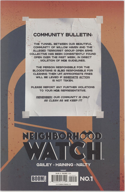 Neighborhood Watch #1 D 1 in 10 Variant Edition (Full Art, Vilchez)