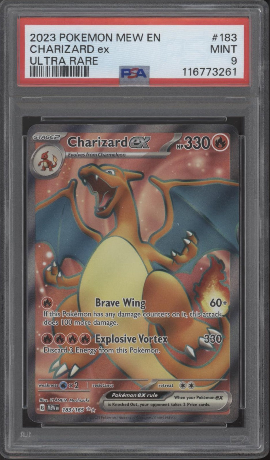 Charizard ex Pokemon 151 Ultra Rare #183 PSA 9