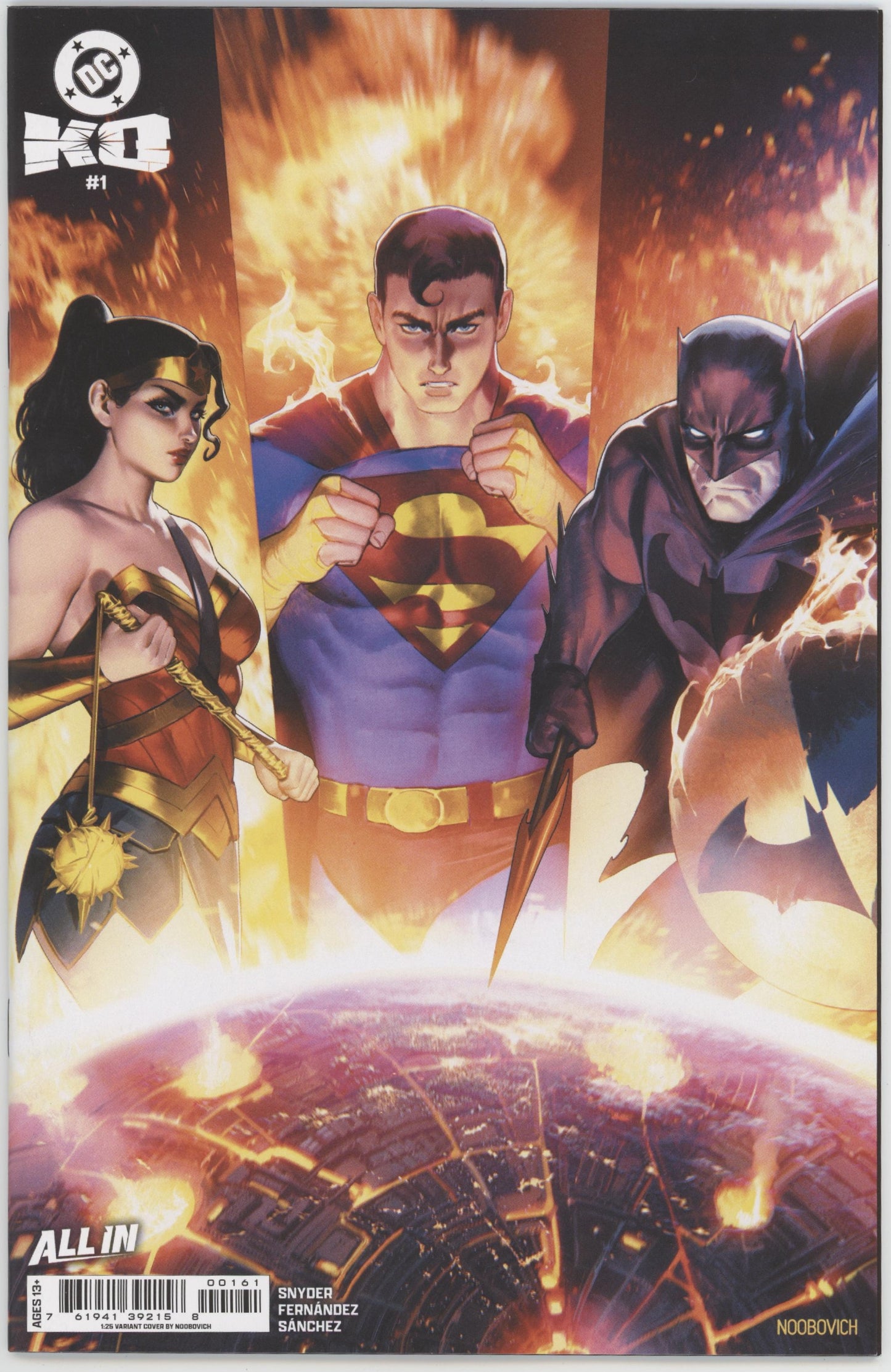 DC K.O. #1 (Of 5) Cover M 1 in 25 Noobovich Card Stock Variant