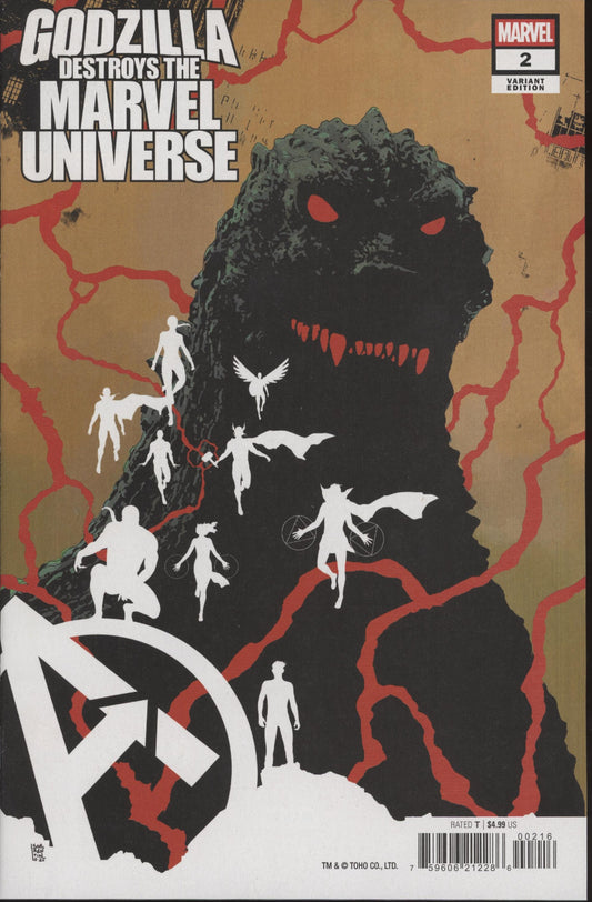 Godzilla Destroys The Marvel Universe #2F Andrea Sorrentino Variant