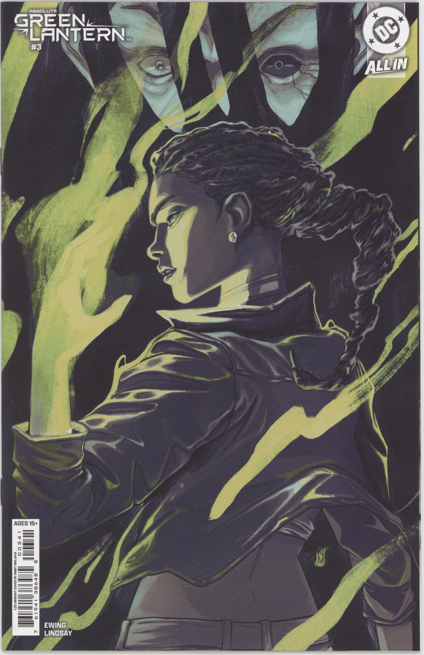 ABSOLUTE GREEN LANTERN #3 CVR D INC 1:25 NIMIT MALAVIA CARD STOCK VAR