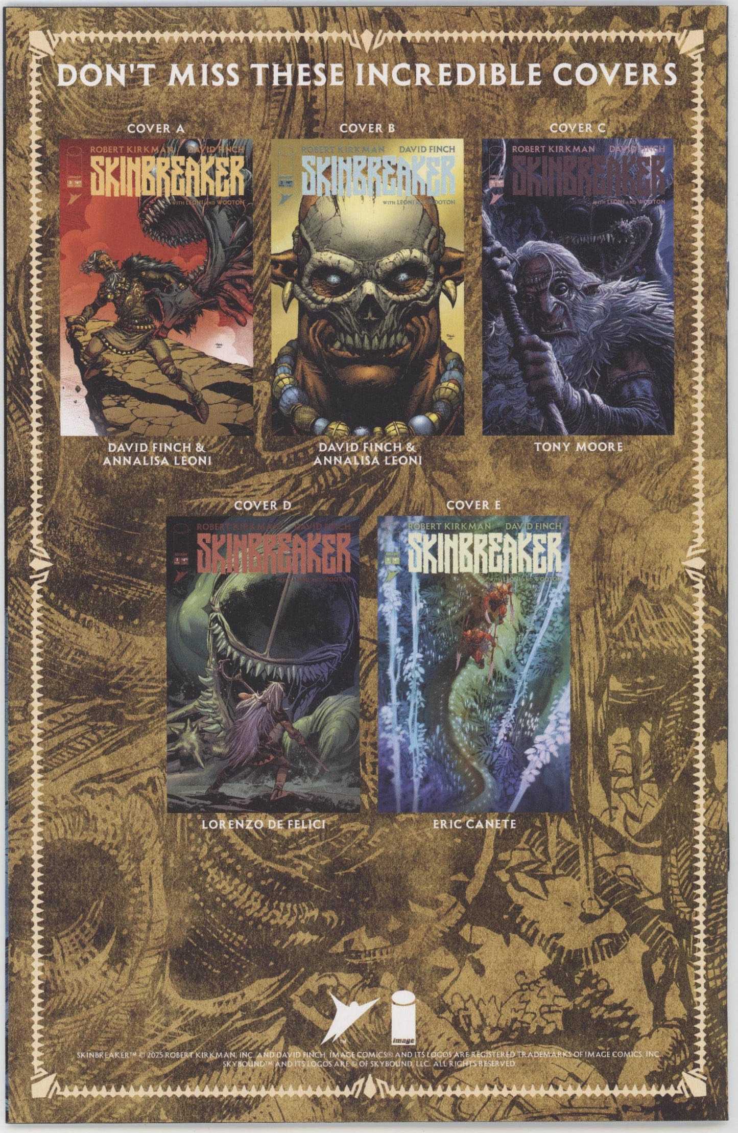 Skinbreaker #3 Cover C 1 in 10 Tony Moore Variant