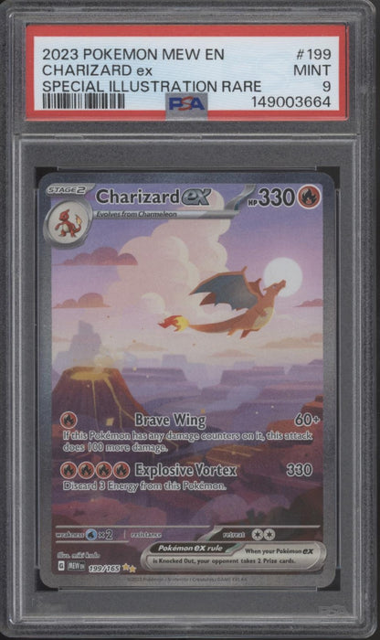 Charizard ex Pokemon 151 Special Illustration Rare #199 PSA 9