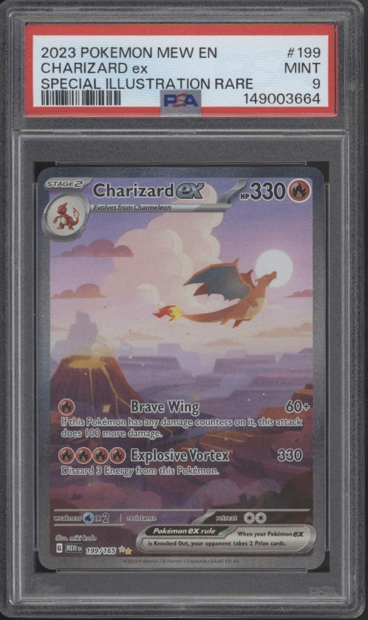 Charizard ex Pokemon 151 Special Illustration Rare #199 PSA 9